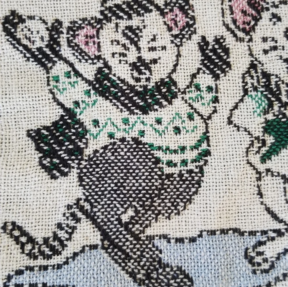 Merry Christmas mouse cream afgan throw tapestry 49 x 61 inches